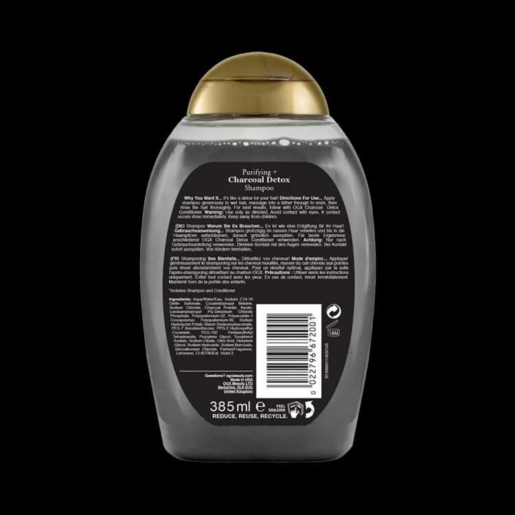 OGX Purifying + Charcoal Detox Shampoo - 385 ml