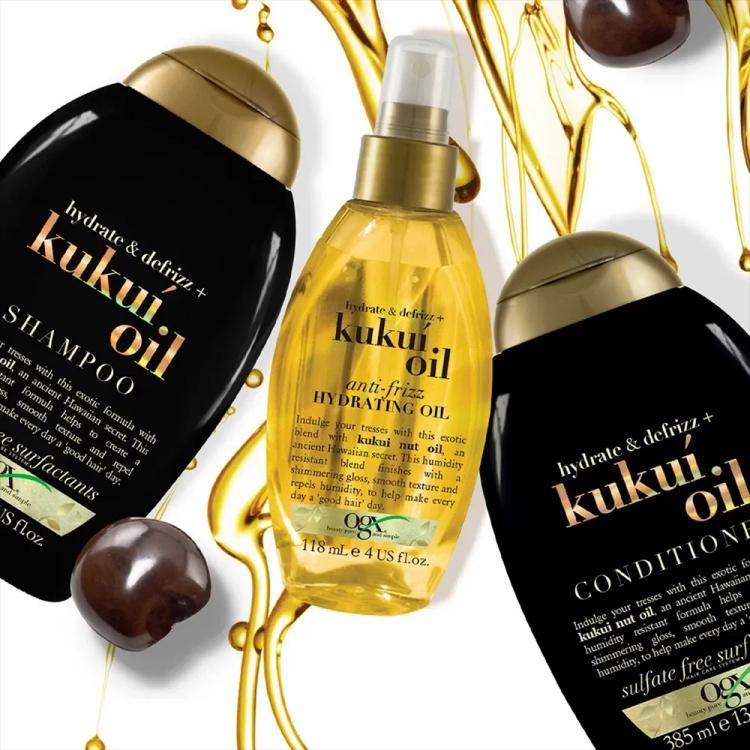 OGX Hydrate & Defrizz Kukui Oil Shampoo - 385 ml
