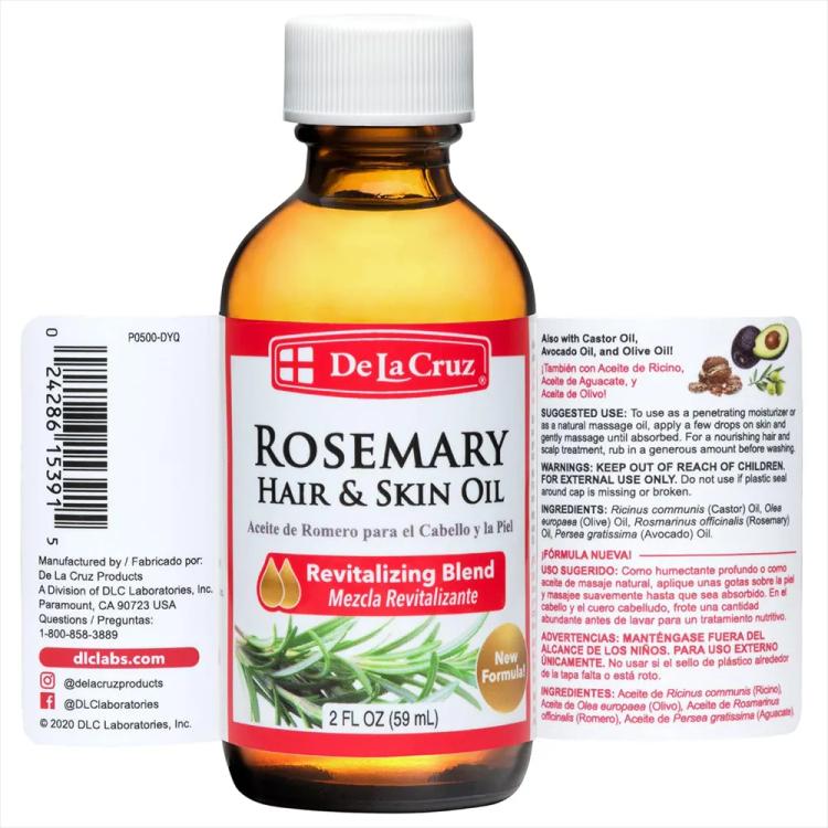 De La Cruz Rosemary Hair And Skin Oil - 59 ml