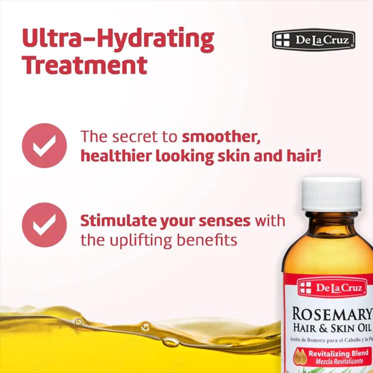 De La Cruz Rosemary Hair And Skin Oil - 59 ml