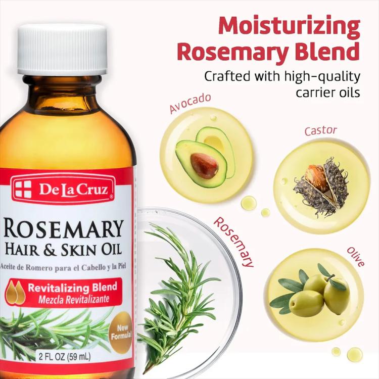 De La Cruz Rosemary Hair And Skin Oil - 59 ml