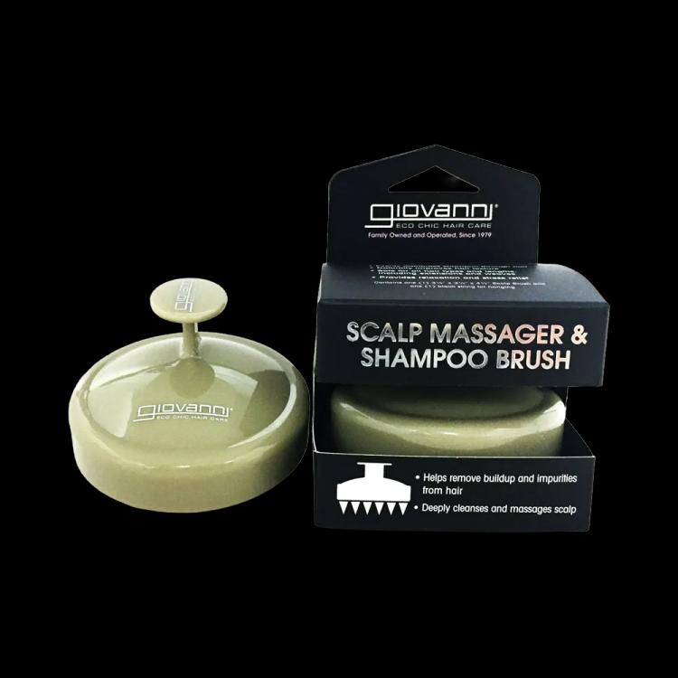 Giovanni Scalp Massager & Shampoo Brush - Tan Handle