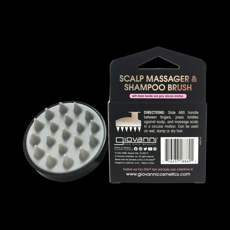 Giovanni Scalp Massager & Shampoo Brush - Black Handle