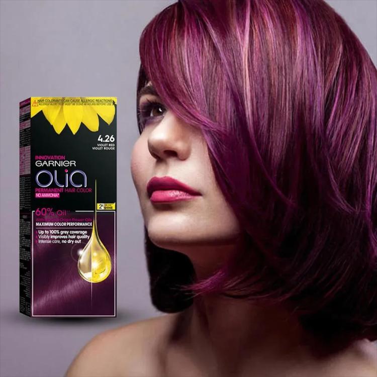 Garnier Olia No Ammonia Permanent Haircolor - 4.26 Violet Red