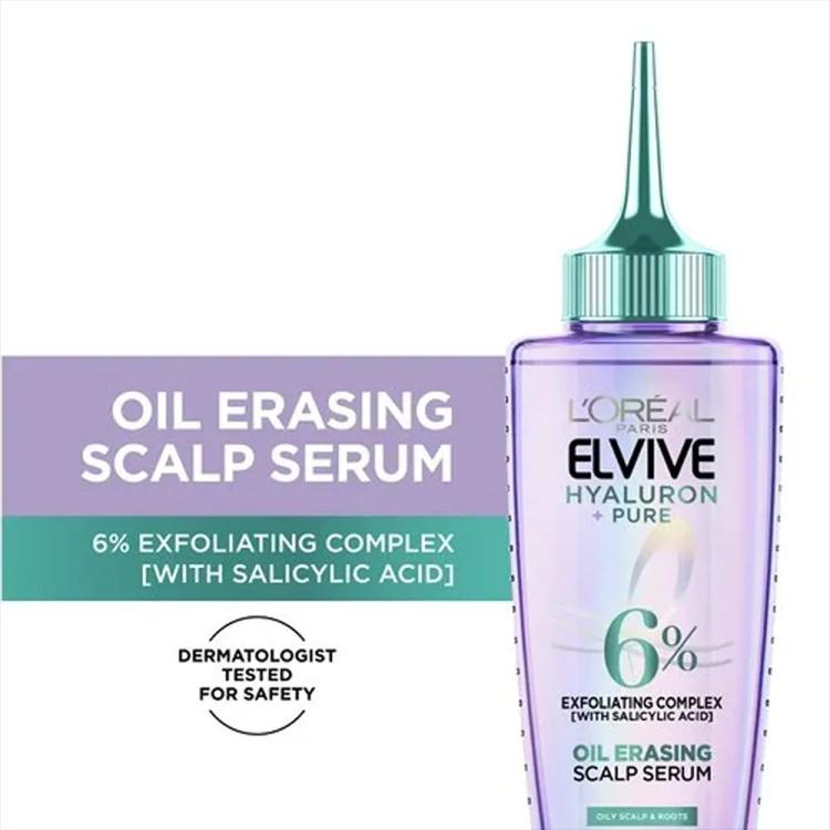 L'Oreal Paris Elvive Hyaluron + Pure Oil Erasing Serum for Oily Hair - 102 ml