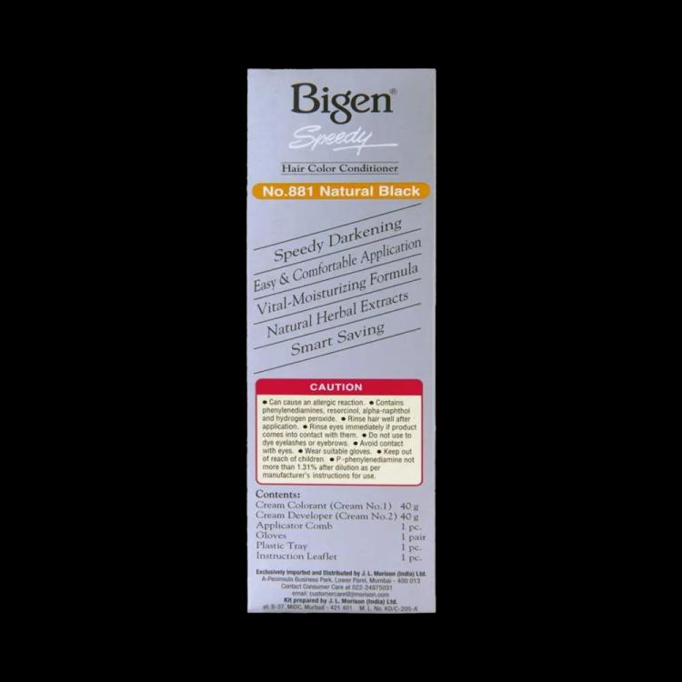 Bigen Speedy Hair Color Conditioner - 881 Natural Black (80 g)