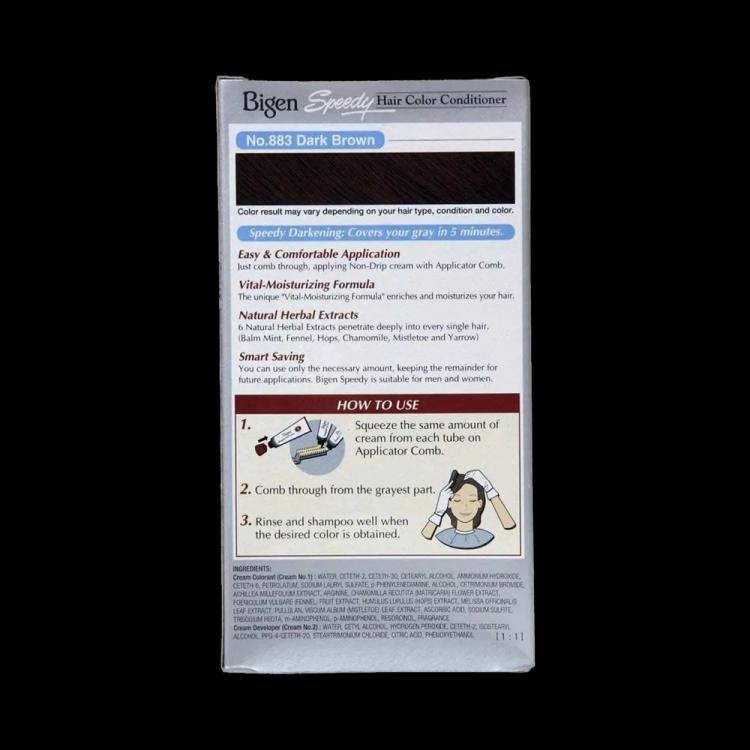 Bigen Speedy Hair Color Conditioner - 883 Dark Brown (80 g)
