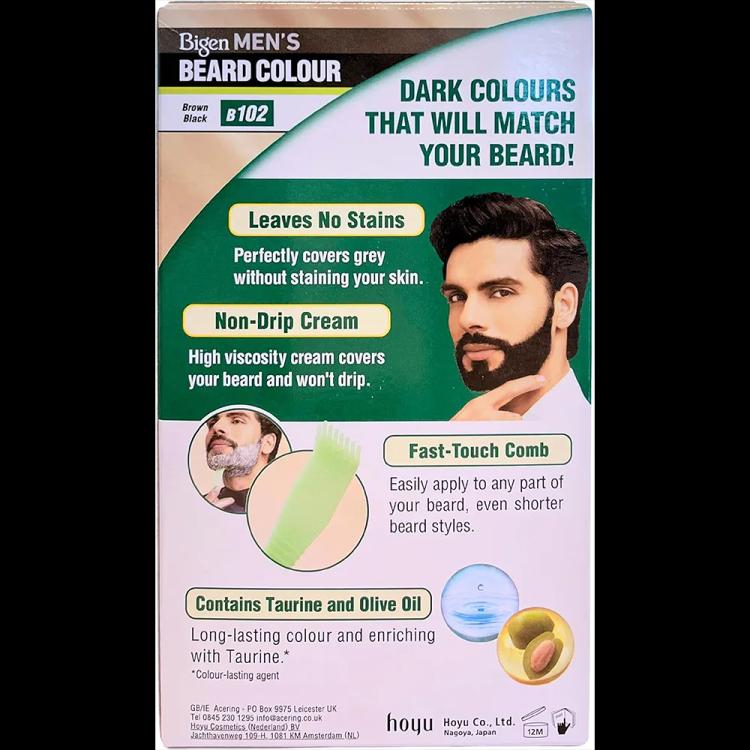 Bigen Men's Beard Color - B102 Brown Black (40 g)