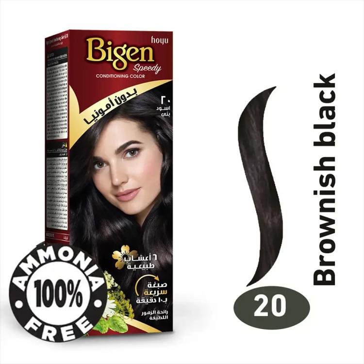 Bigen Speedy Conditioning Color - 20 Brownish Black (80 g)