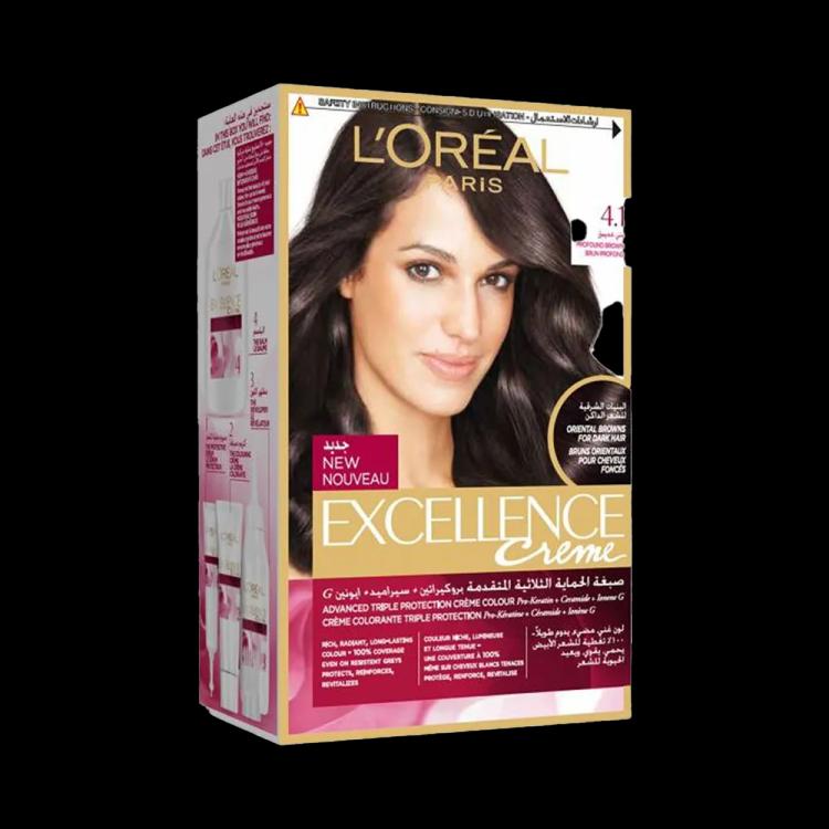 L’Oréal Paris Excellence Creme Permanent Hair Color - 4.1 Profound Brown (100 g)