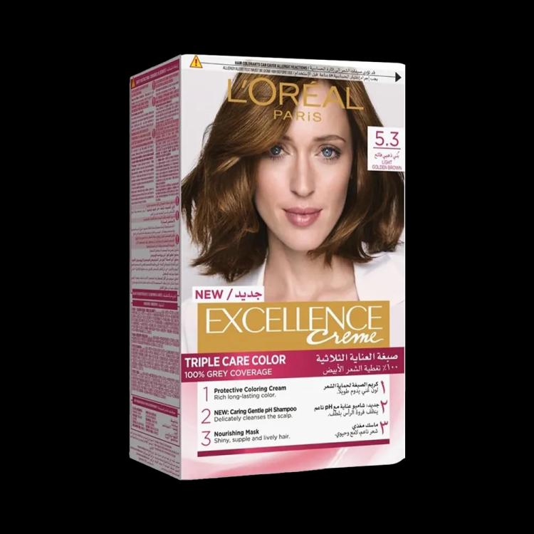 L’Oréal Paris Excellence Creme Permanent Hair Color - 5.3 Light Golden Brown (100 g)
