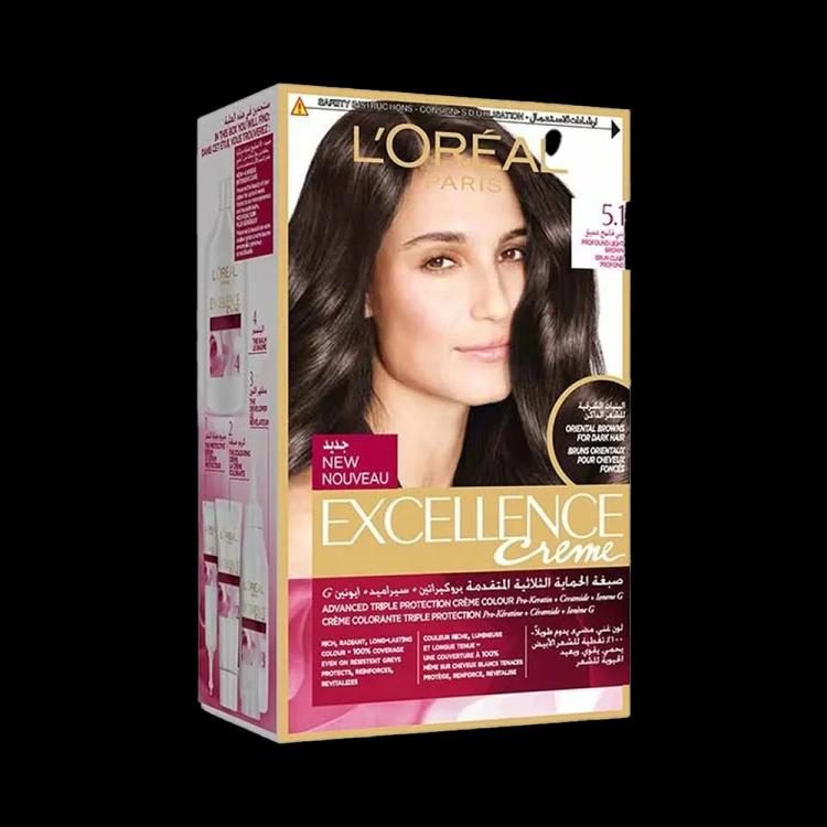 L’Oréal Paris Excellence Creme Permanent Hair Color - 5.1 Profound Light Brown (100 g)