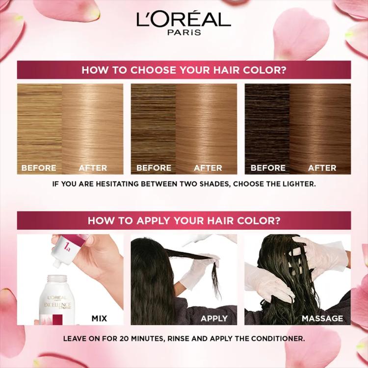 L’Oréal Paris Excellence Creme Permanent Hair Color - 8 Light Blonde (100 g)