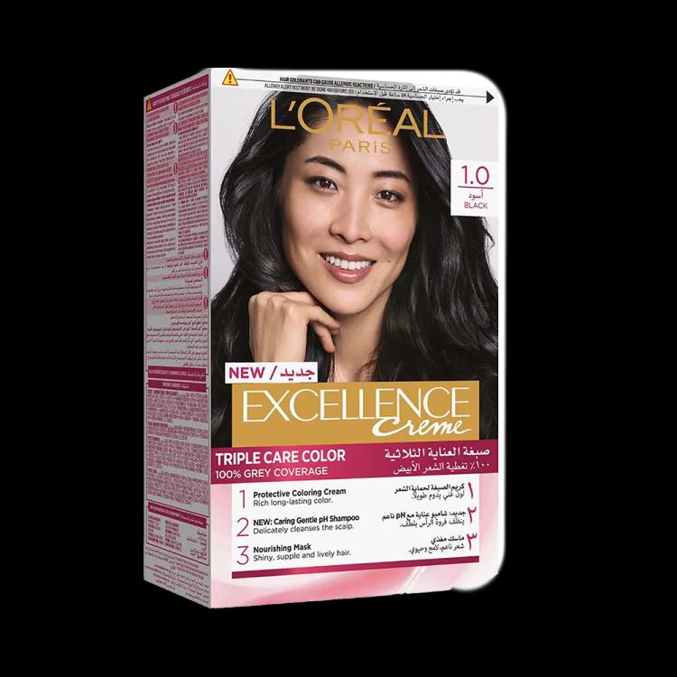 L’Oréal Paris Excellence Creme Permanent Hair Color - 1 Black (100 g)