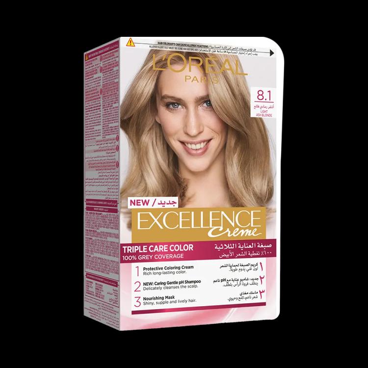 L’Oréal Paris Excellence Creme Permanent Hair Color - 8.1 Light Ash Blonde (100 g)