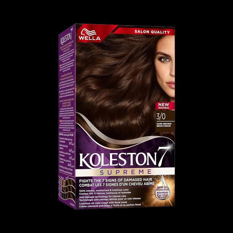 Wella Koleston Supreme Permanent Color - 3/0 Dark Brown (50 ml)