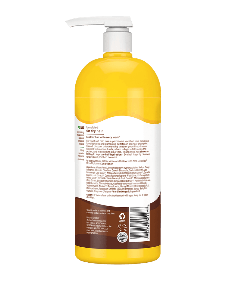 Alba Botanica Coconut Milk More Moisture Shampoo - 946 ml