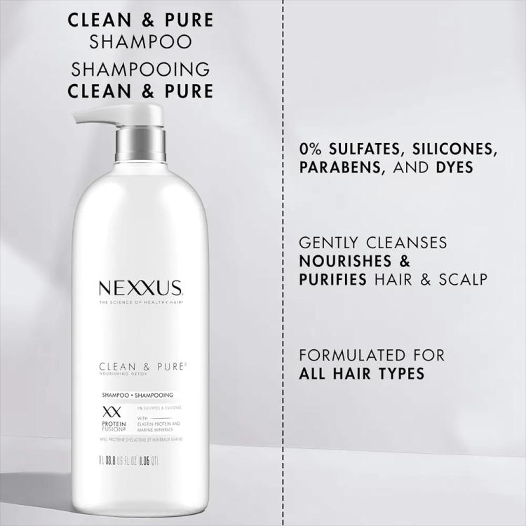 Nexxus Clean & Pure Nourishing Hair Detox Shampoo - 1000 ml