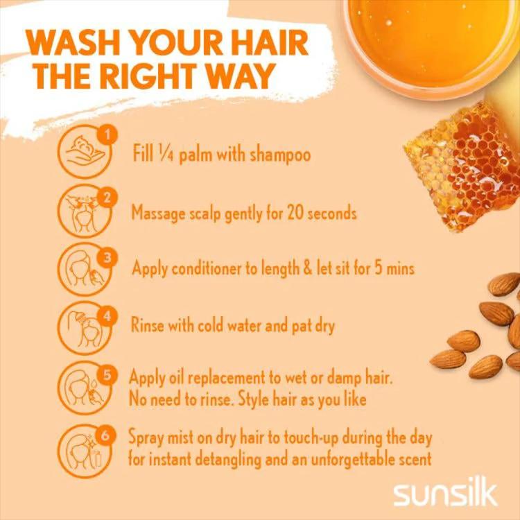 Sunsilk Natural Recharge Honey Anti-Breakage Shampoo - 400 ml