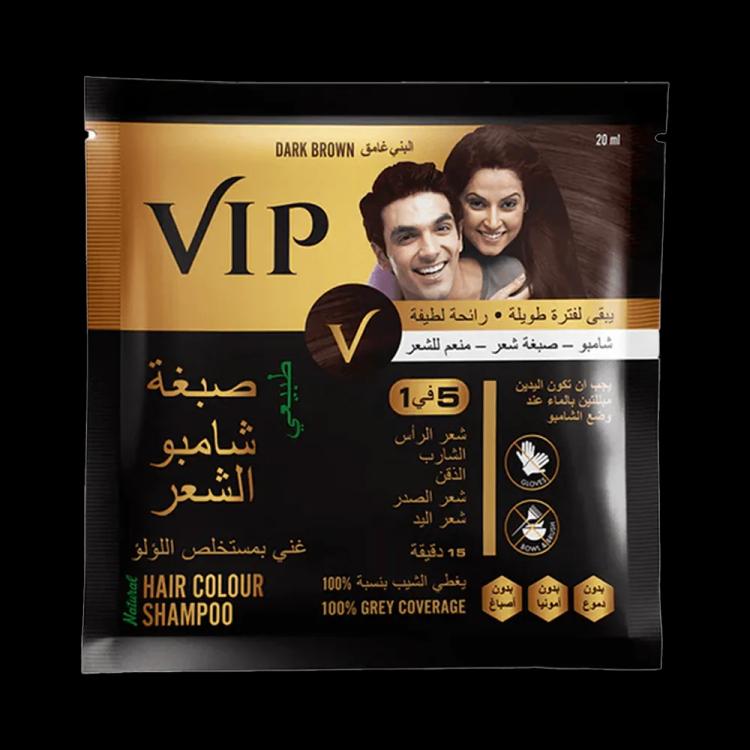 VIP Natural Hair Colour Shampoo, Dark Brown