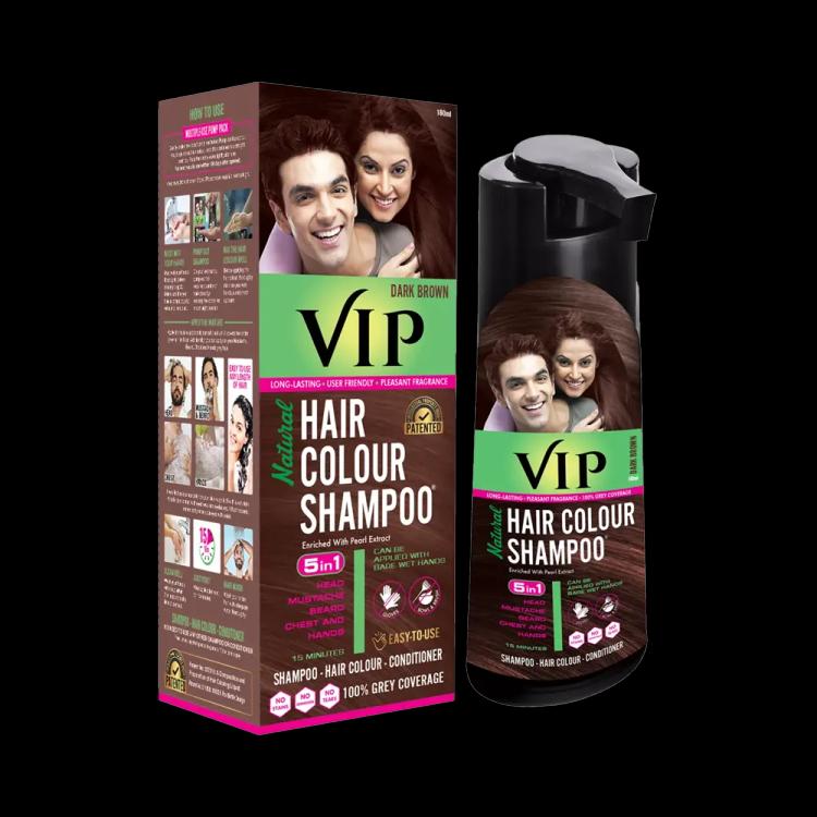 VIP Natural Hair Colour Shampoo, Dark Brown