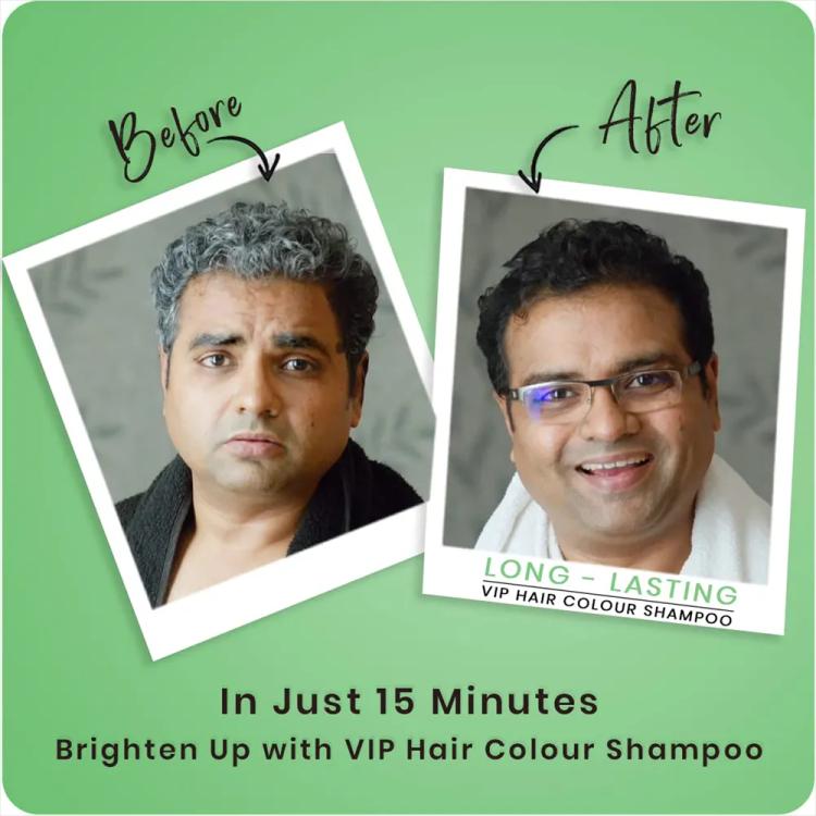 VIP Hair Colour Shampoo, Black - 40 ml
