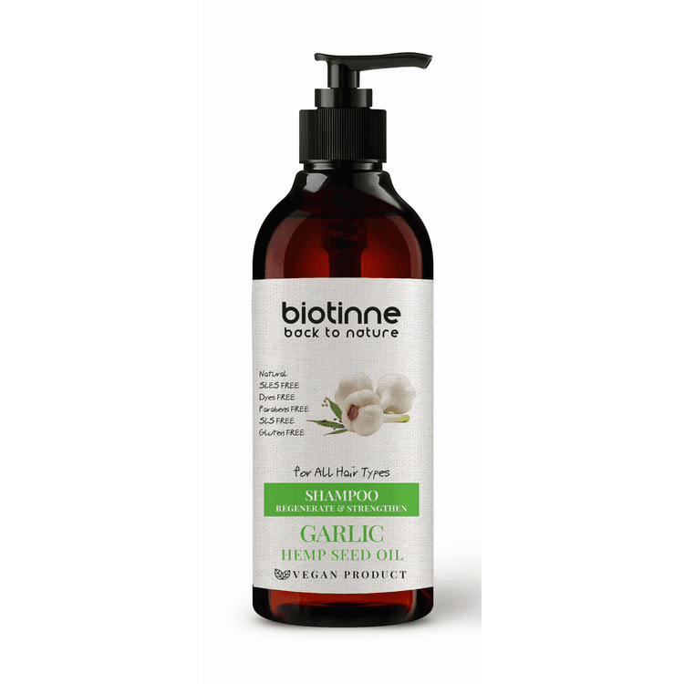 Biotinne Garlic & Hemp Seed Oil Shampoo - 400 ml