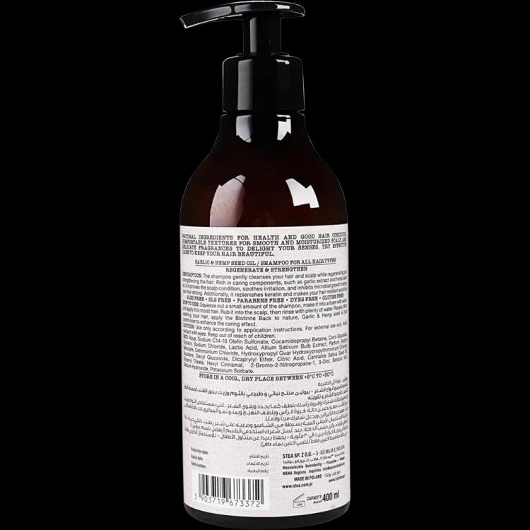 Biotinne Garlic & Hemp Seed Oil Shampoo - 400 ml