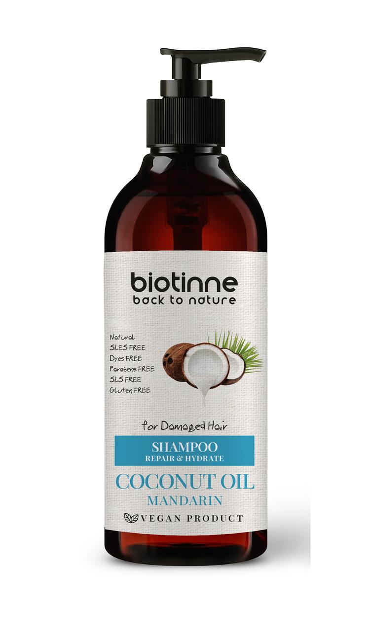 Biotinne Coconut Oil & Mandarin Shampoo - 400 ml