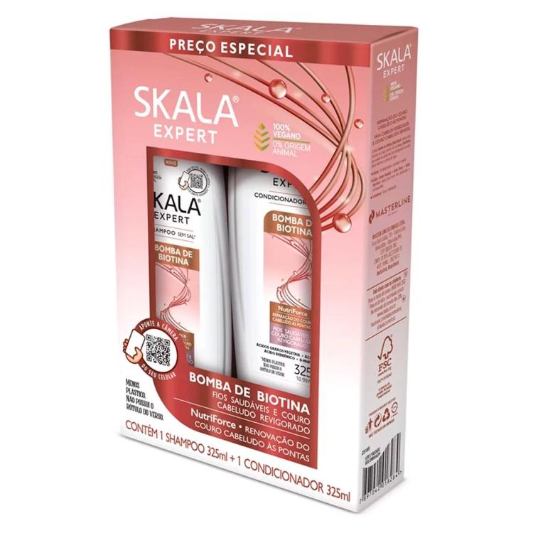 Skala Bomba De Biotina Shampoo And Conditioner Set - (325 ml X 2 pcs)