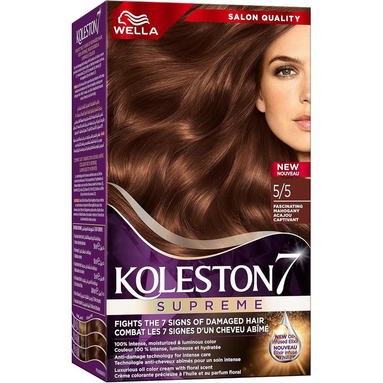 Wella Koleston Supreme Permanent Hair Color Cream - 5/5 Fascinating Mahogany