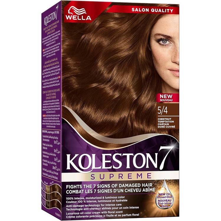 Wella Koleston Supreme Permanent Hair Color Cream - 5/4 Chestnut Temptation