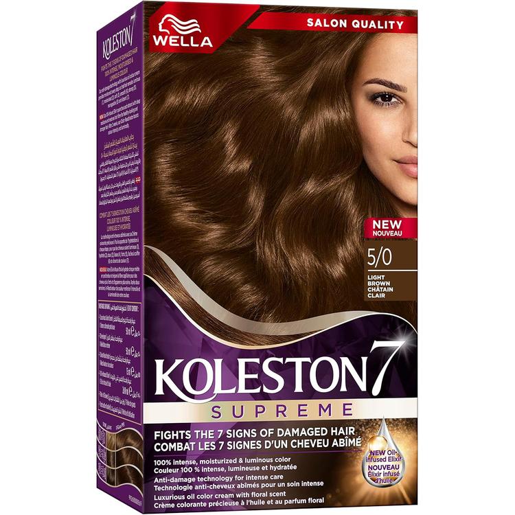 Wella Koleston Supreme Permanent Hair Color Cream - 5/0 Light Brown