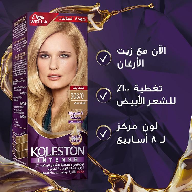 Wella Koleston Intense Hair Color - 308/0 Light Blonde