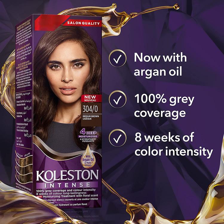 Wella Koleston Intense Hair Color - 304/0 Medium Brown