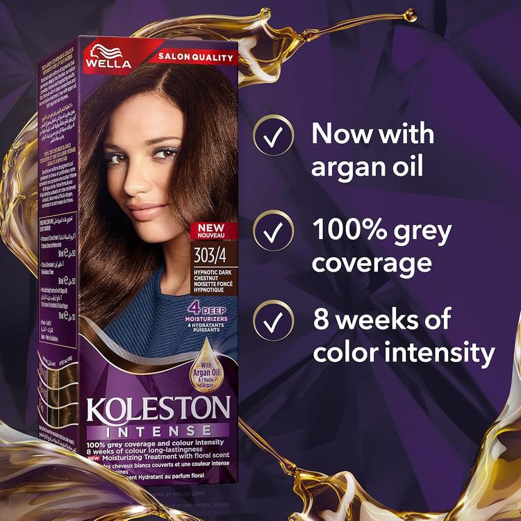 Wella Koleston Intense Hair Color - 303/4 Hypnotic Dark Chestnut