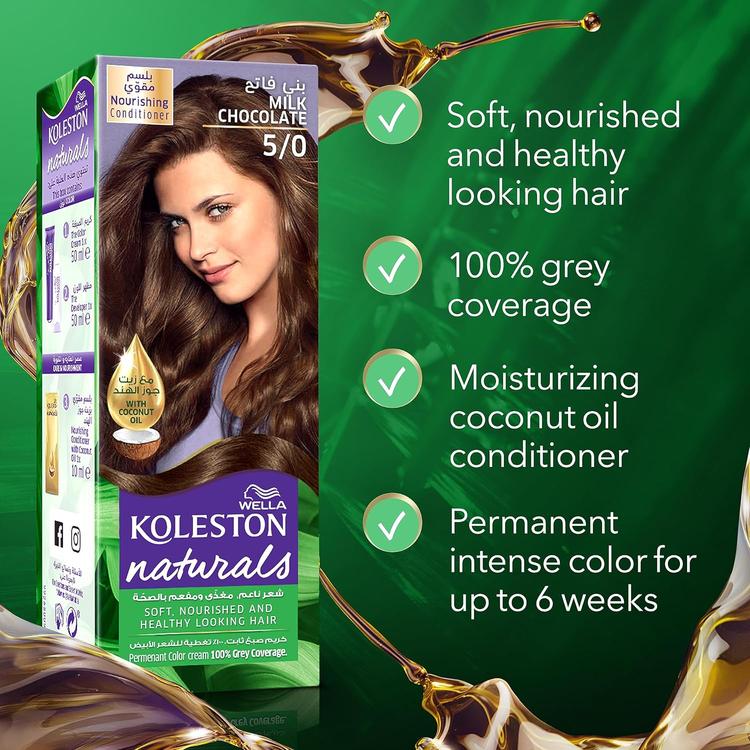 Wella Koleston Naturals Hair Dye - 5/0 Light Brown