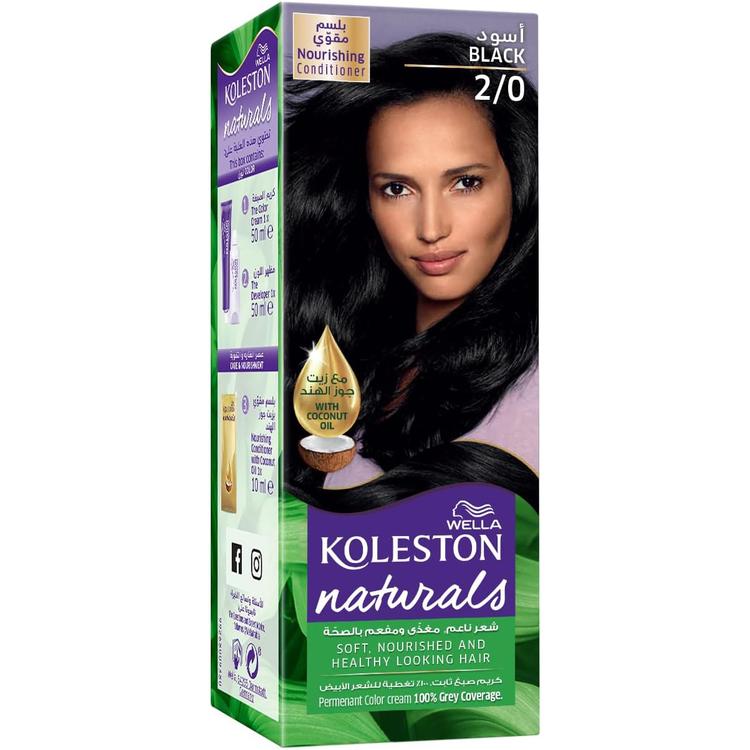 Wella Koleston Naturals Hair Dye - 2/0 Black