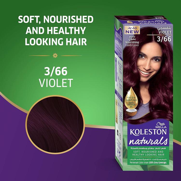 Wella Koleston Naturals Hair Dye - 3/66 Red Chestnut