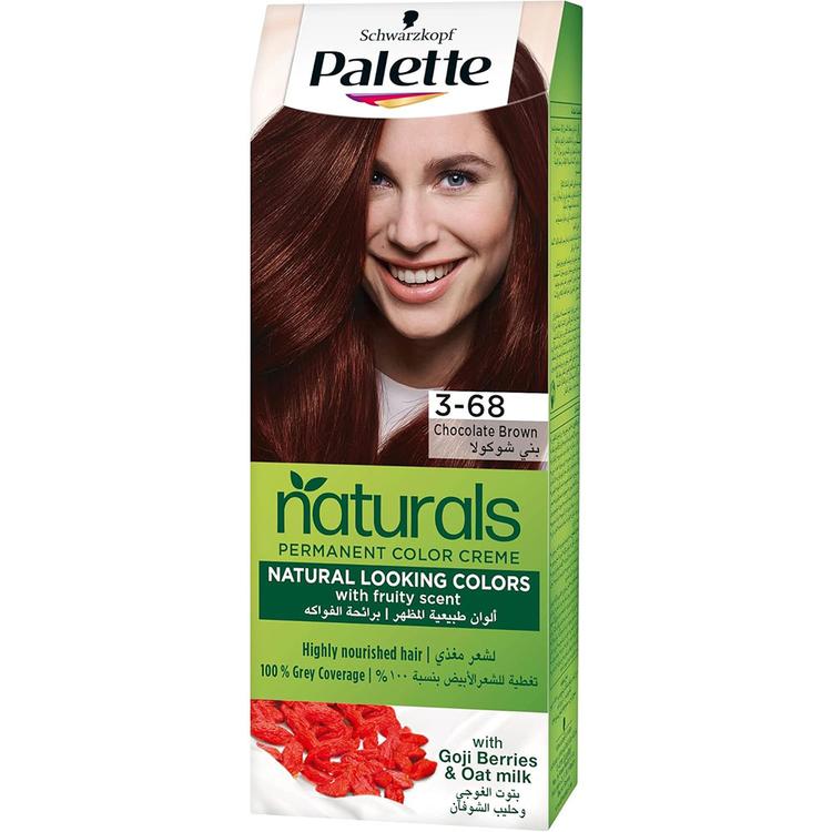 Schwarzkopf Palette Naturals Permanent Hair Color Creme - 3-68 Chocoloate Brown