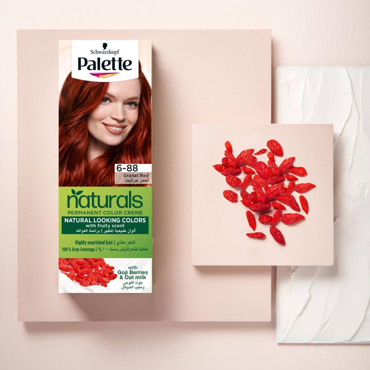 Schwarzkopf Palette Naturals Permanent Hair Color Creme - 6-88 Granat Red 
