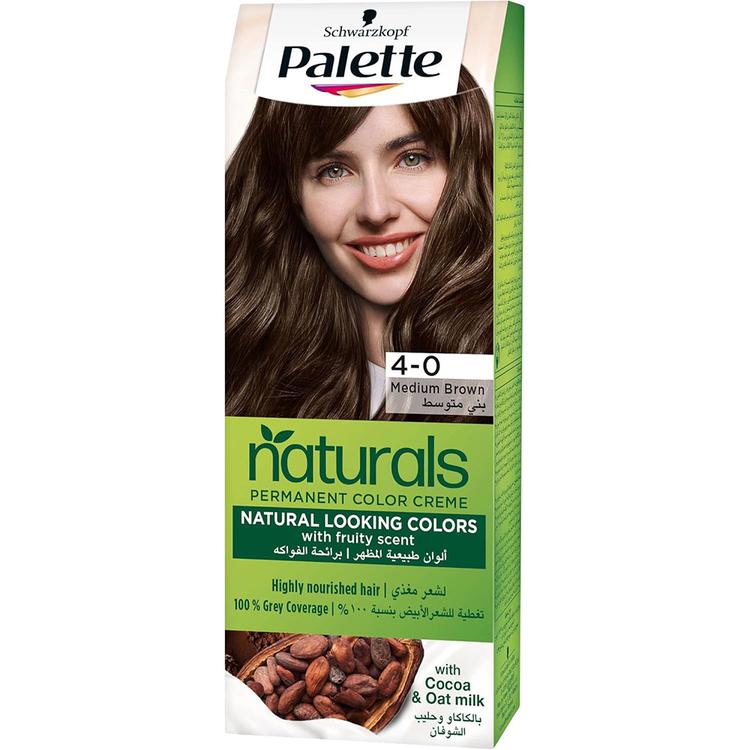 Schwarzkopf Palette Naturals Permanent Hair Color Creme - 4-0 Medium Brown