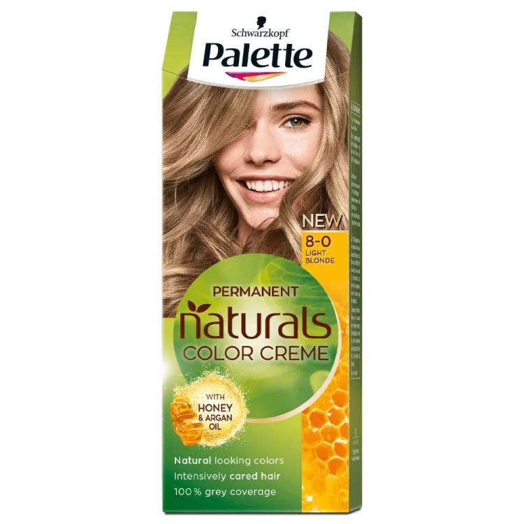 Schwarzkopf Palette Naturals Permanent Hair Color Creme - 8-0 Light Blonde