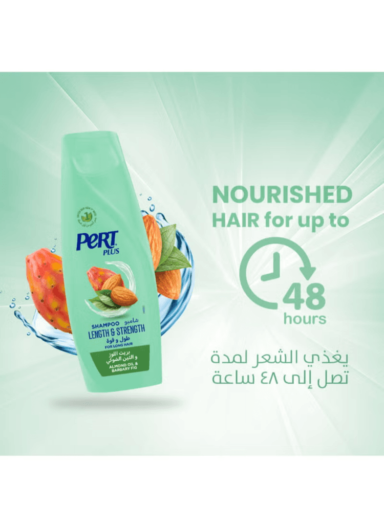 Pert Plus Length & Strength Shampoo With Almond Oil & Barbary Fig - 600 ml
