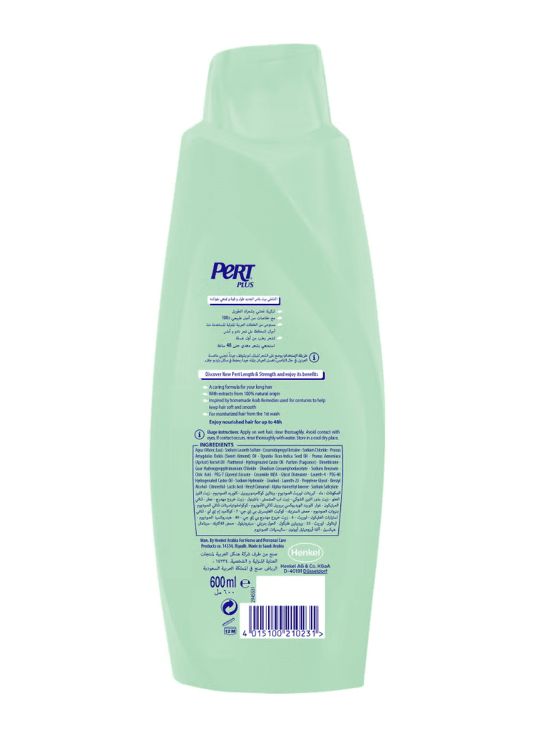 Pert Plus Length & Strength Shampoo With Almond Oil & Barbary Fig - 600 ml