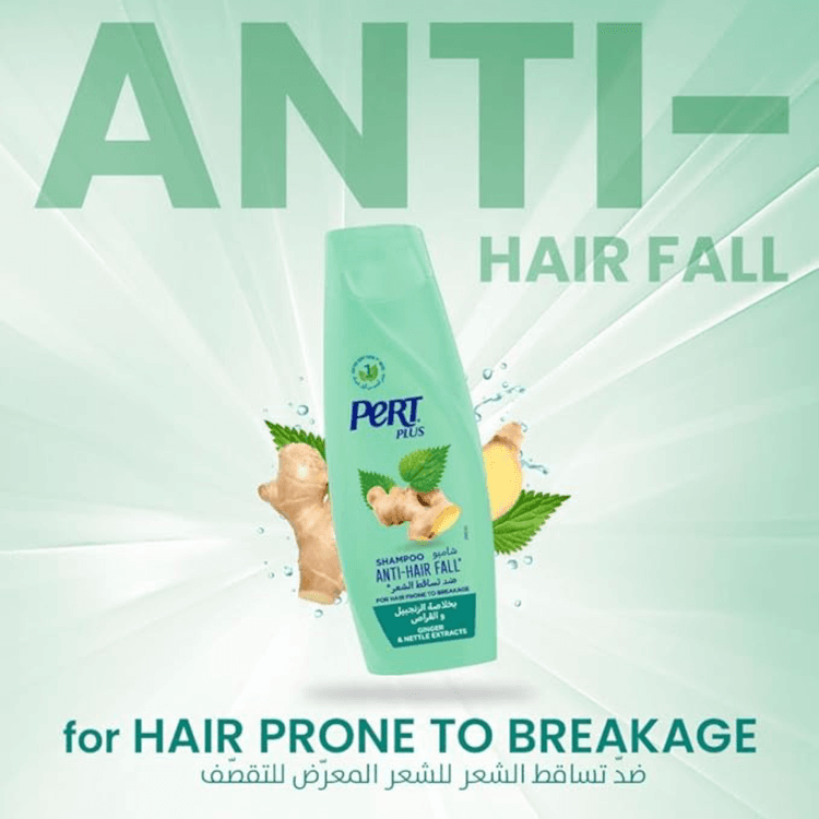 Pert Plus Anti-Hair Fall Shampoo With Ginger & Nettle Extracts - 200 ml