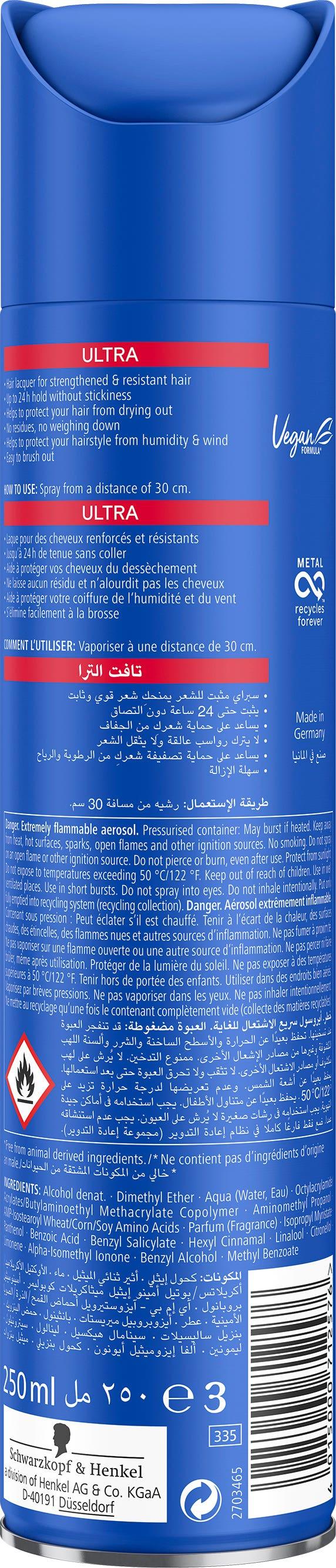 Schwarzkopf Taft Ultra Hair Hold Spray - 250 ml