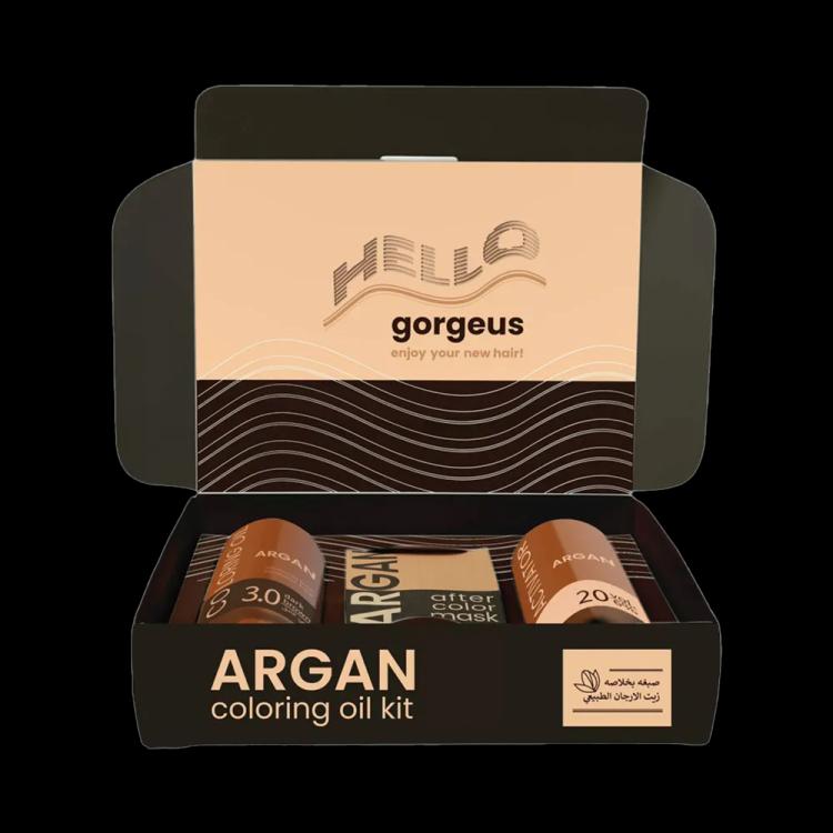 Argan Hair Coloring Oil Kit - Dark Brown 3.0