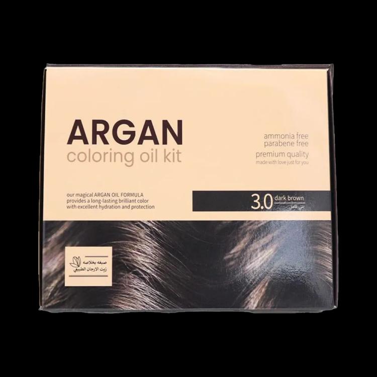 Argan Hair Coloring Oil Kit - Dark Brown 3.0