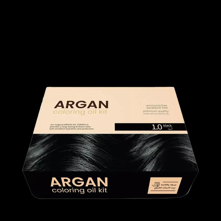 Argan Hair Coloring Oil Kit - Black 1.0